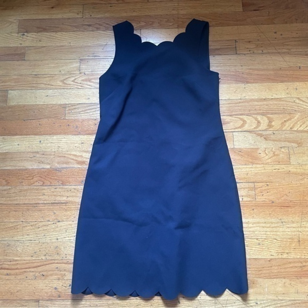 J.Crew Navy Blue Scallop Hem Dress Size 10